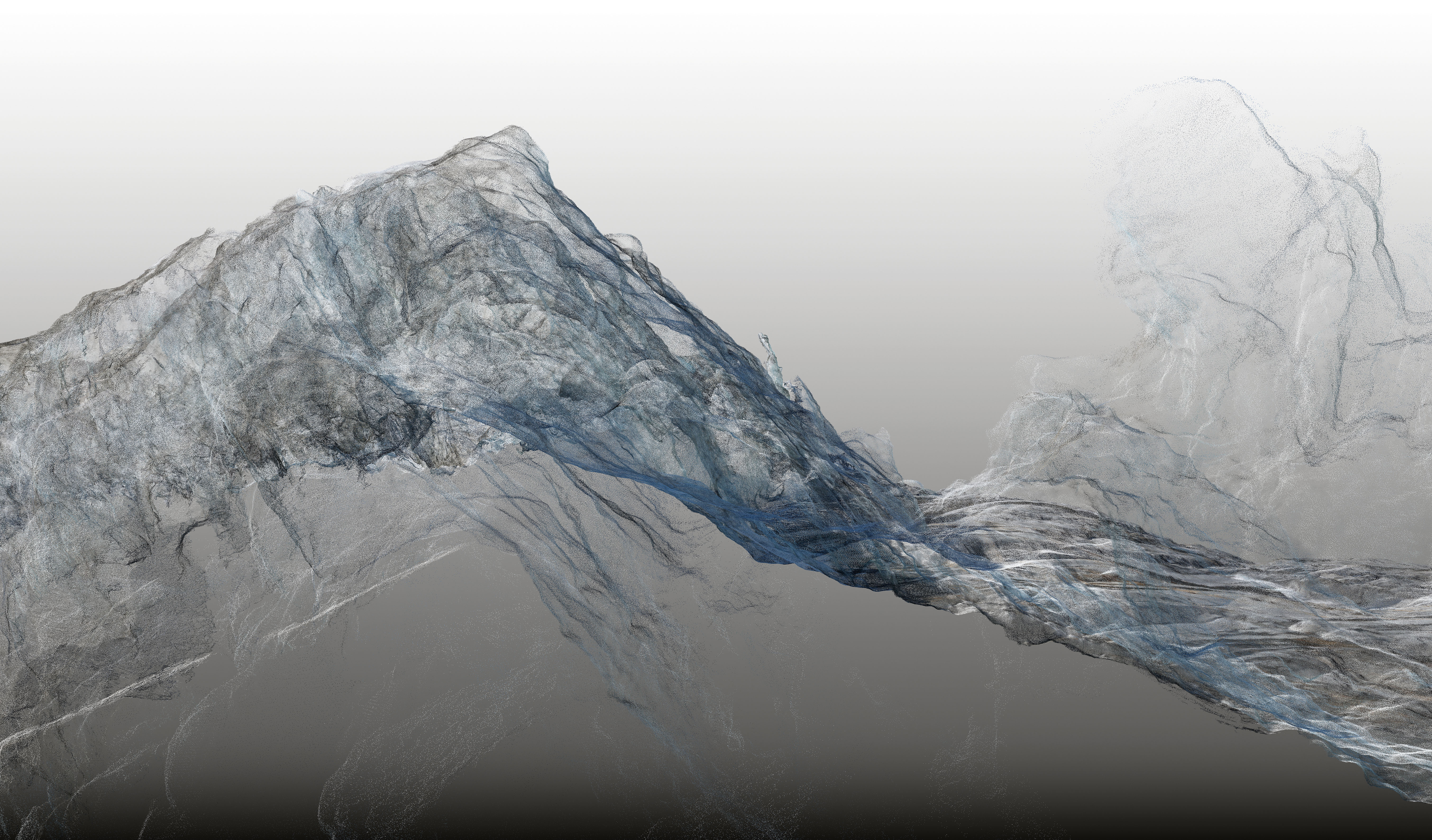 Argentière Glacier 01 de la série Continuous Topography, 2016. Impression type c, 205 120 cm