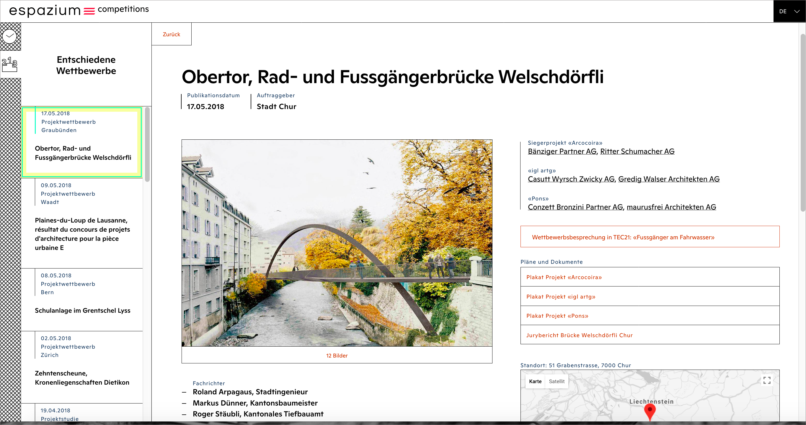 Die neue Wettbewerbsseite umfasst rund 300 Resultate und wird laufend ergänzt.
