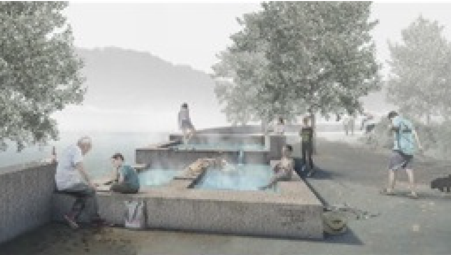 Die Thermen von Baden: Der heisse Brunnen.