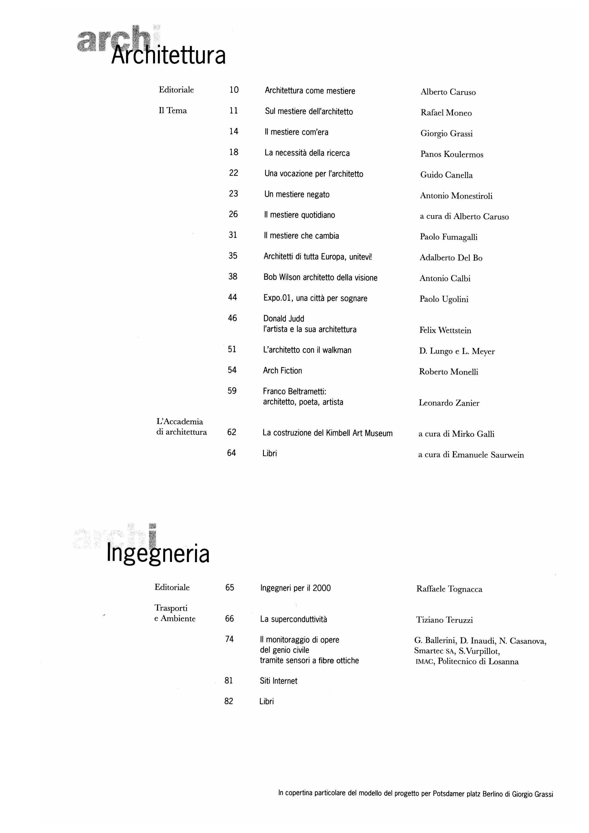 Indice Archi 1/1998