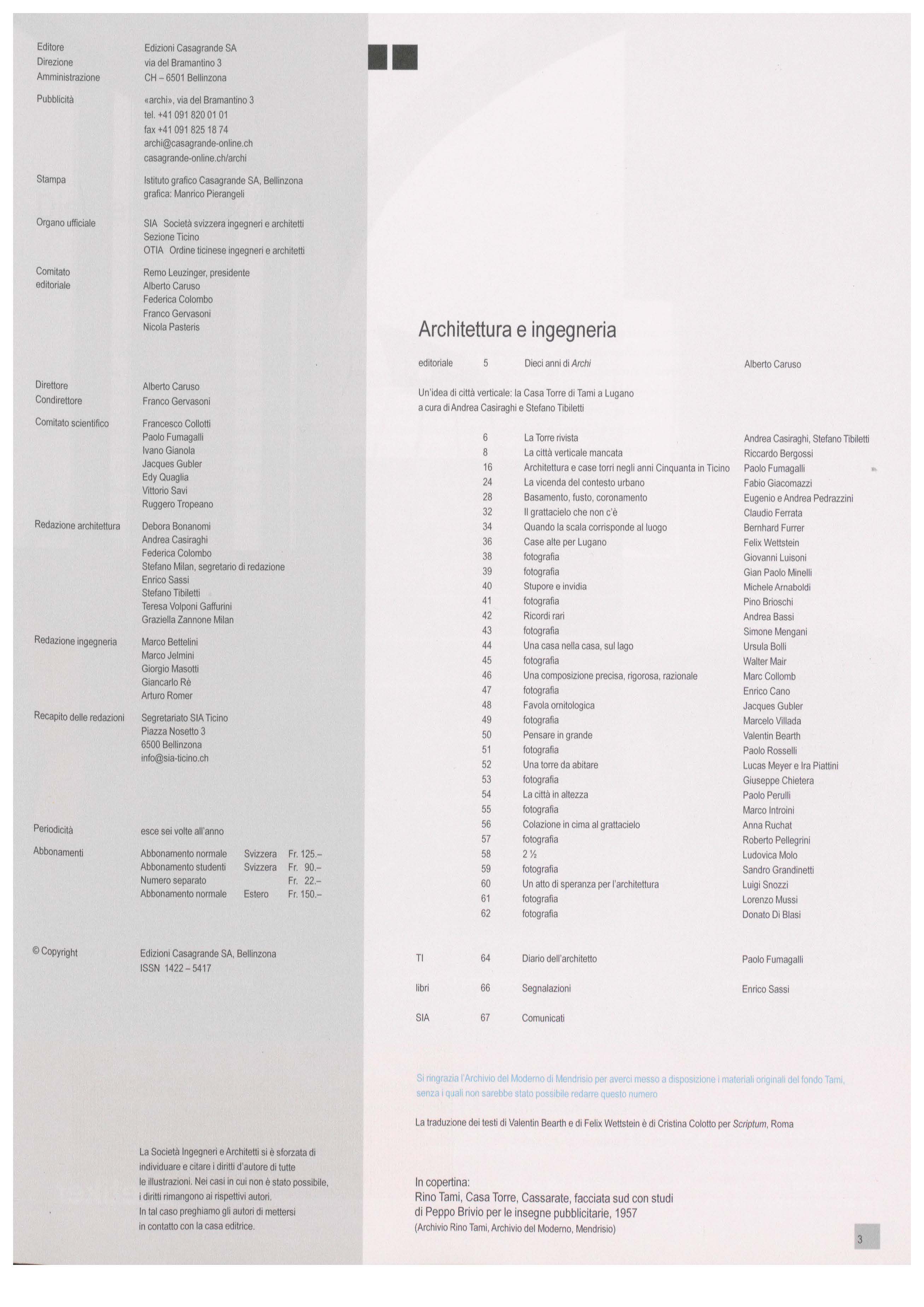 Indice Archi 1/2008