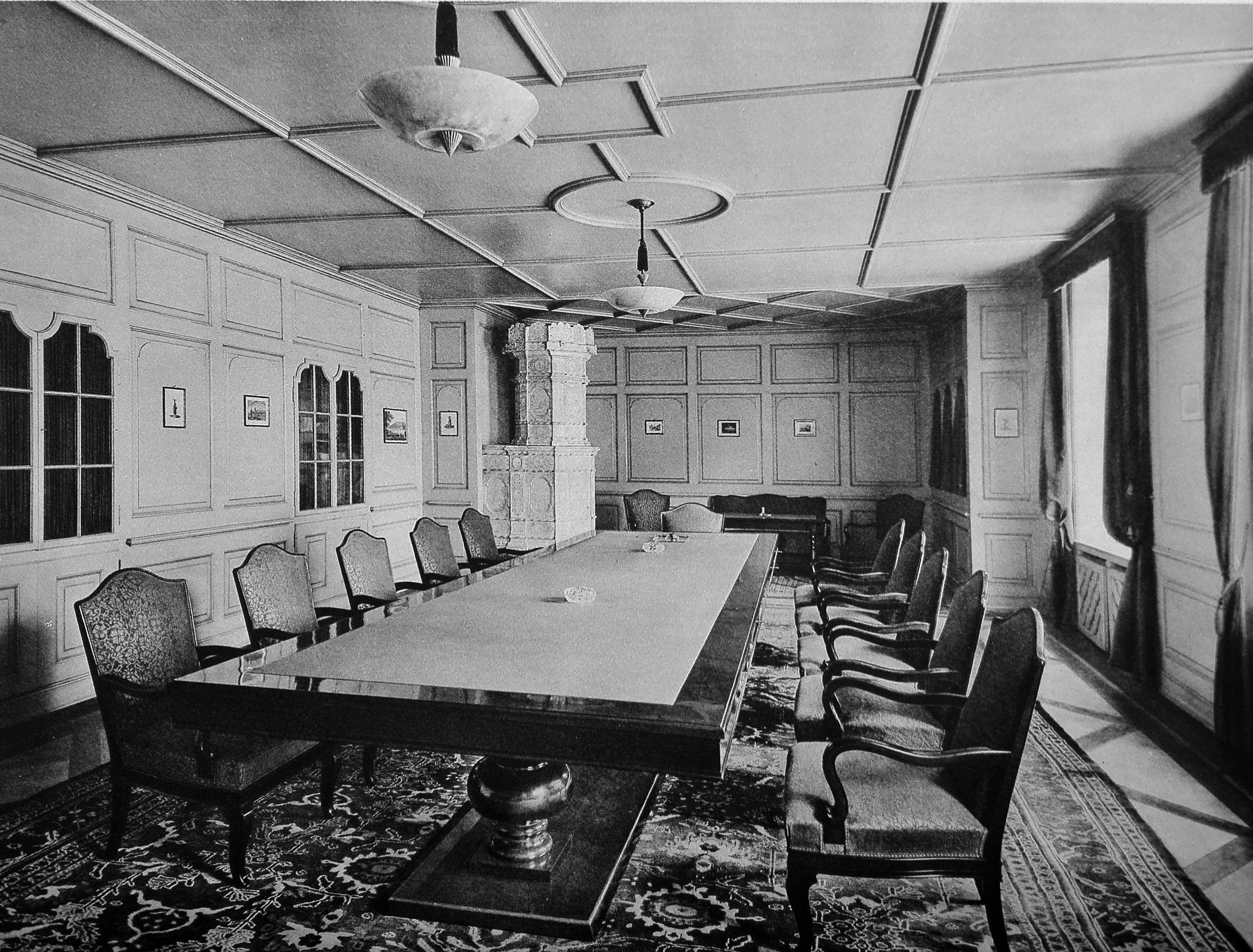 Sitzungszimmer der Bankkommission im 2. Obergeschoss.