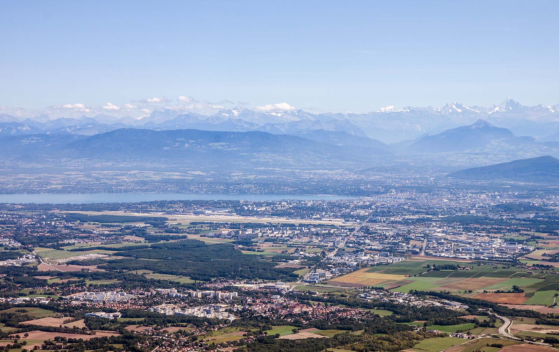 Vue aérienne du Grand Genève