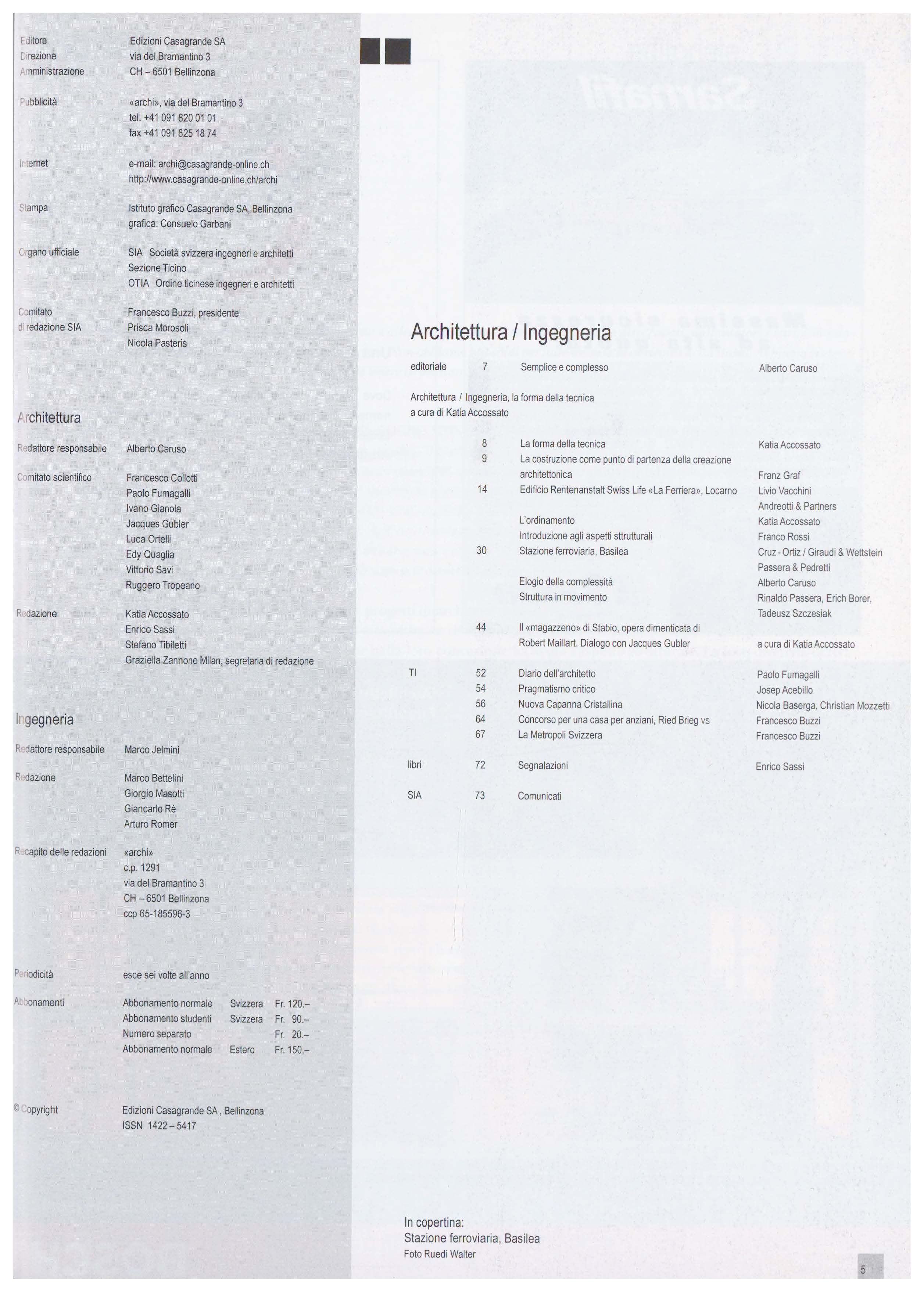 Indice Archi 6/2003