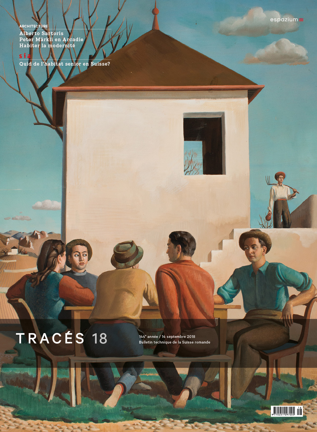 Couverture du numéro T18/2018 Italo De Grandi, La Pause, 1937. Tempera sur planche de bois, 96.5 x 72cm Reproduit avec l’aimable autorisation de l’Association des amis de l’Atelier De Grandi