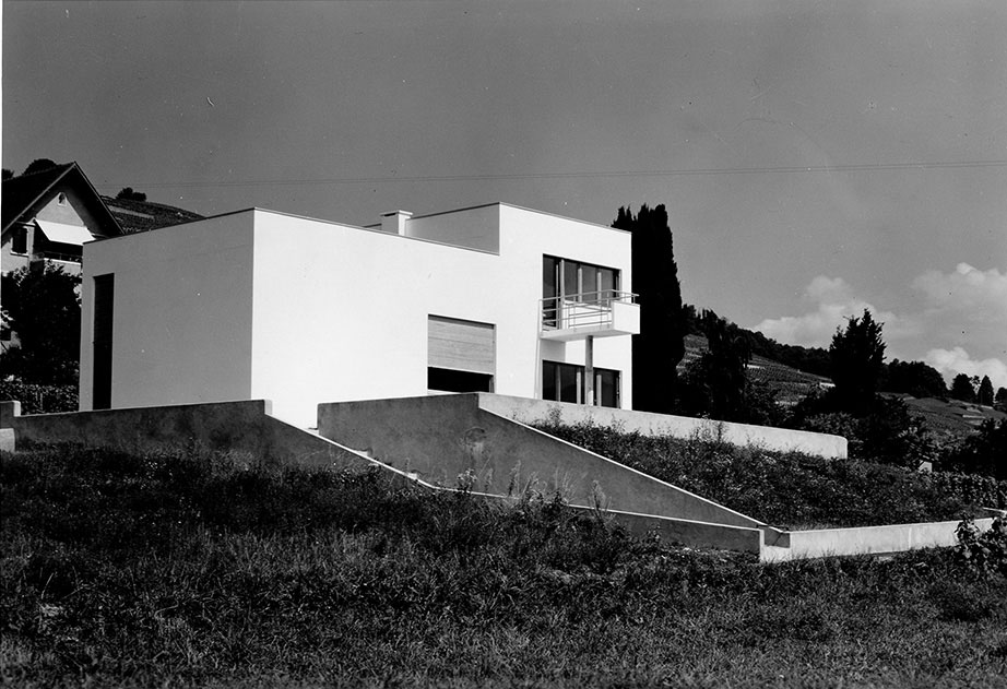 Alberto Sartoris, l’atelier des peintres Italo et Vincent De Grandi avec habitation, Corseaux, 1939