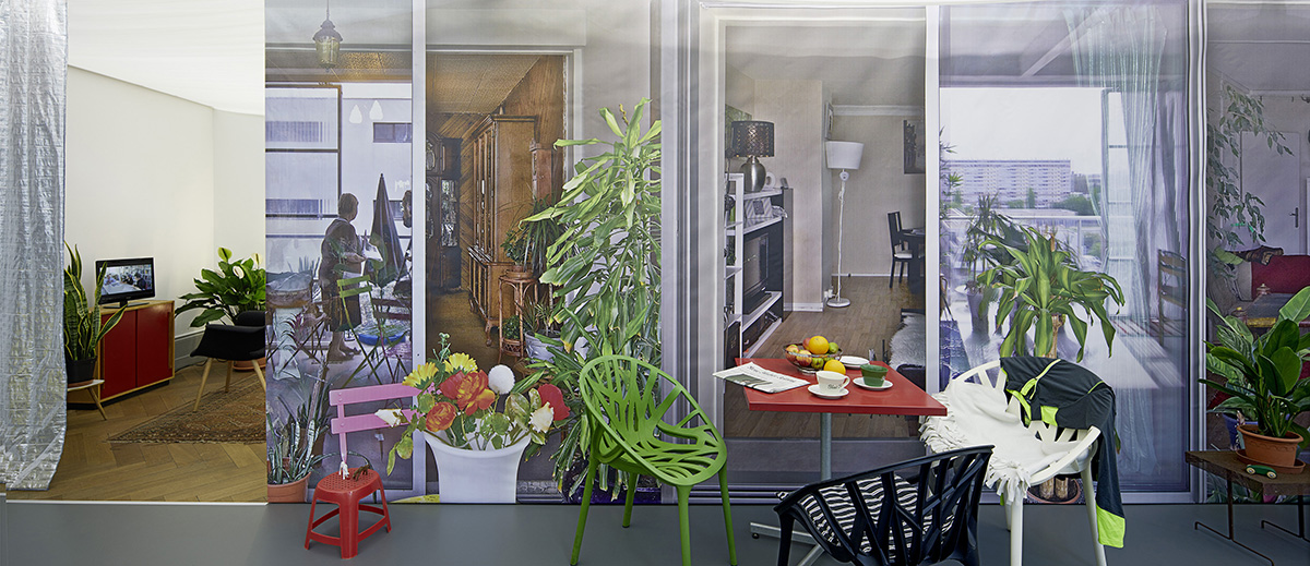 Die Transformation der Cité du Grand Parc in der Ausstellungsinstallation.