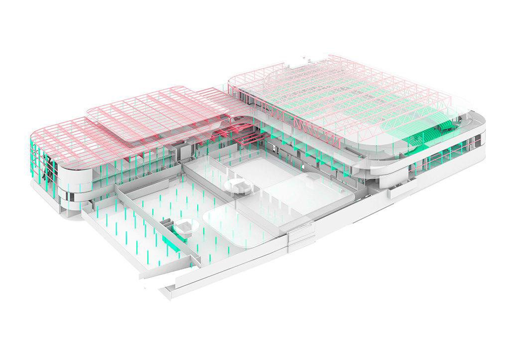 Visualisation du centre sportif de Malley (source: Steiner SA).
