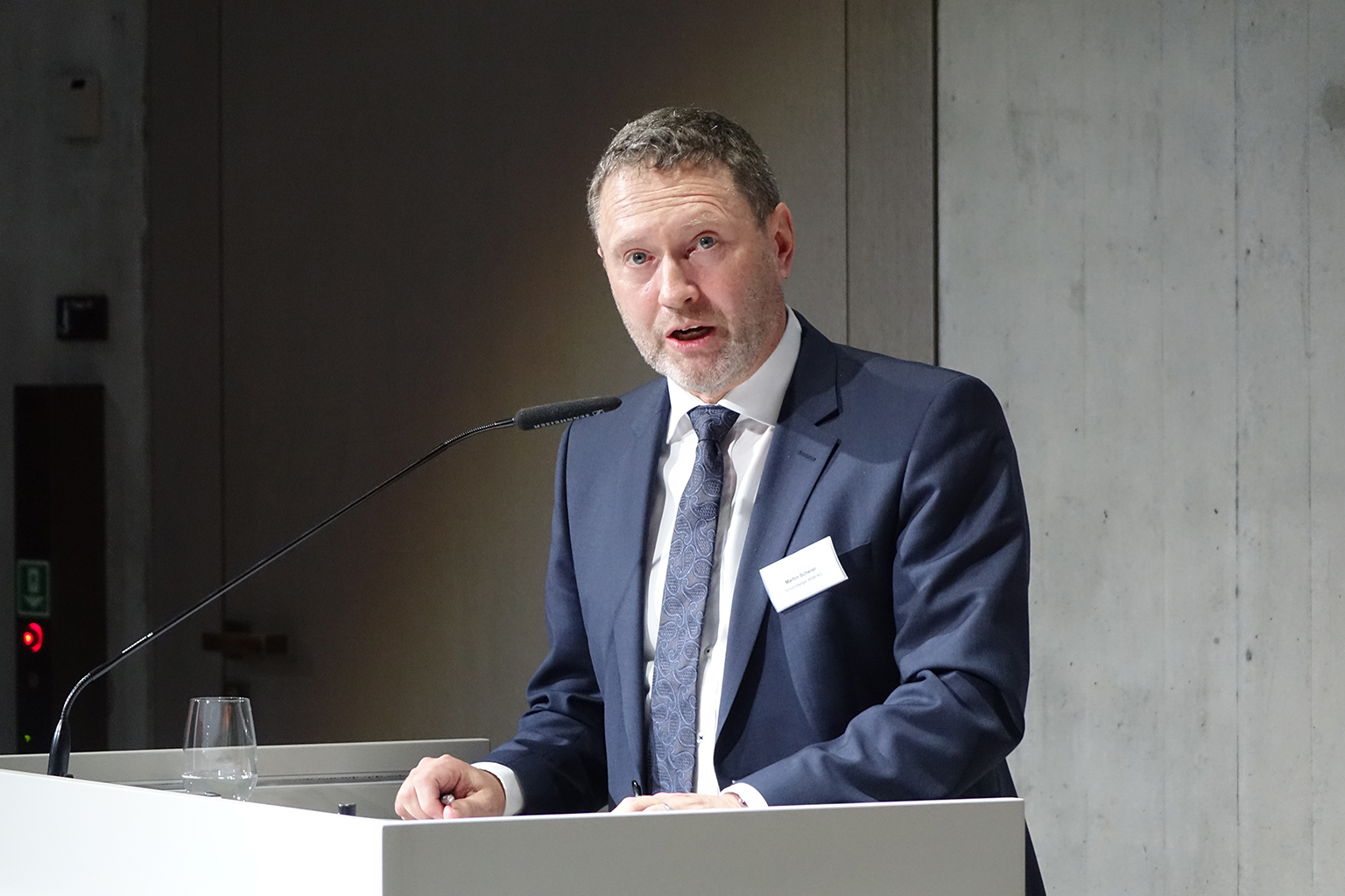 Martin Scherer, CEO Emch+Berger WSB AG, unterstrich die Bedeutung einer hochwertigen Fachausbildung für die Zukunft des Bauingenieurwesens.