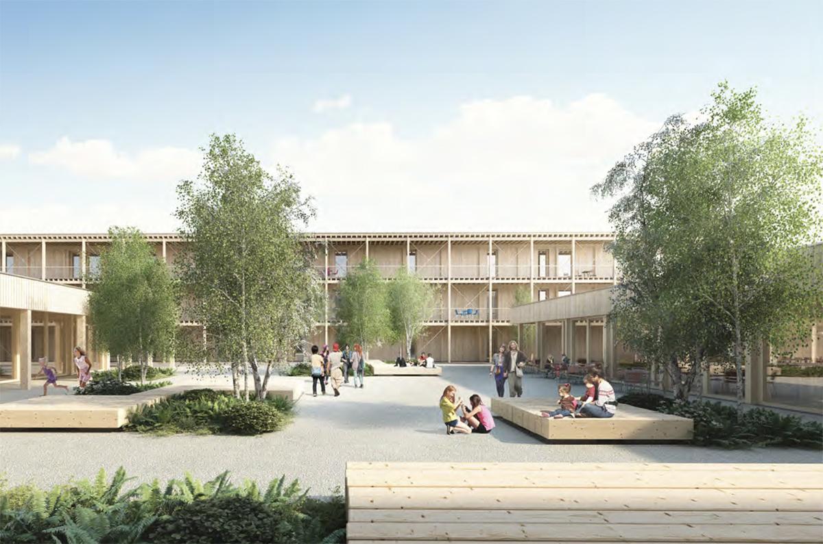 Il progetto premiato: «Enfilade» di Blumer-Lehmann e Ruprecht Architekten.