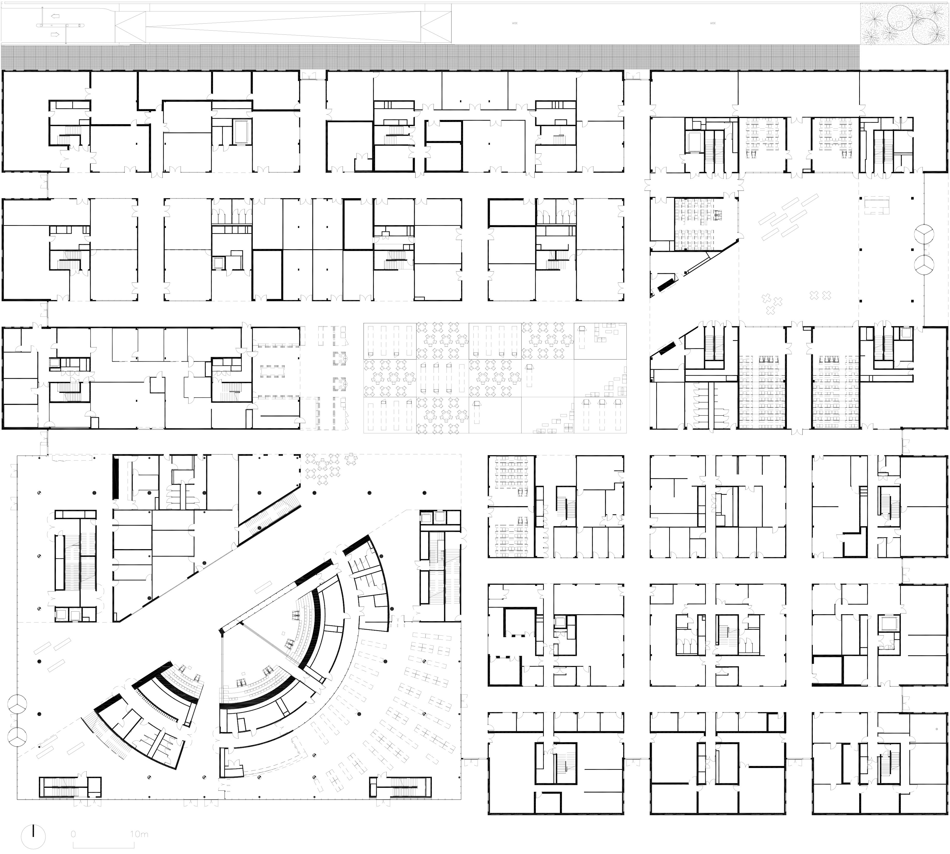 Plan du rez-de-chaussée du Lab City