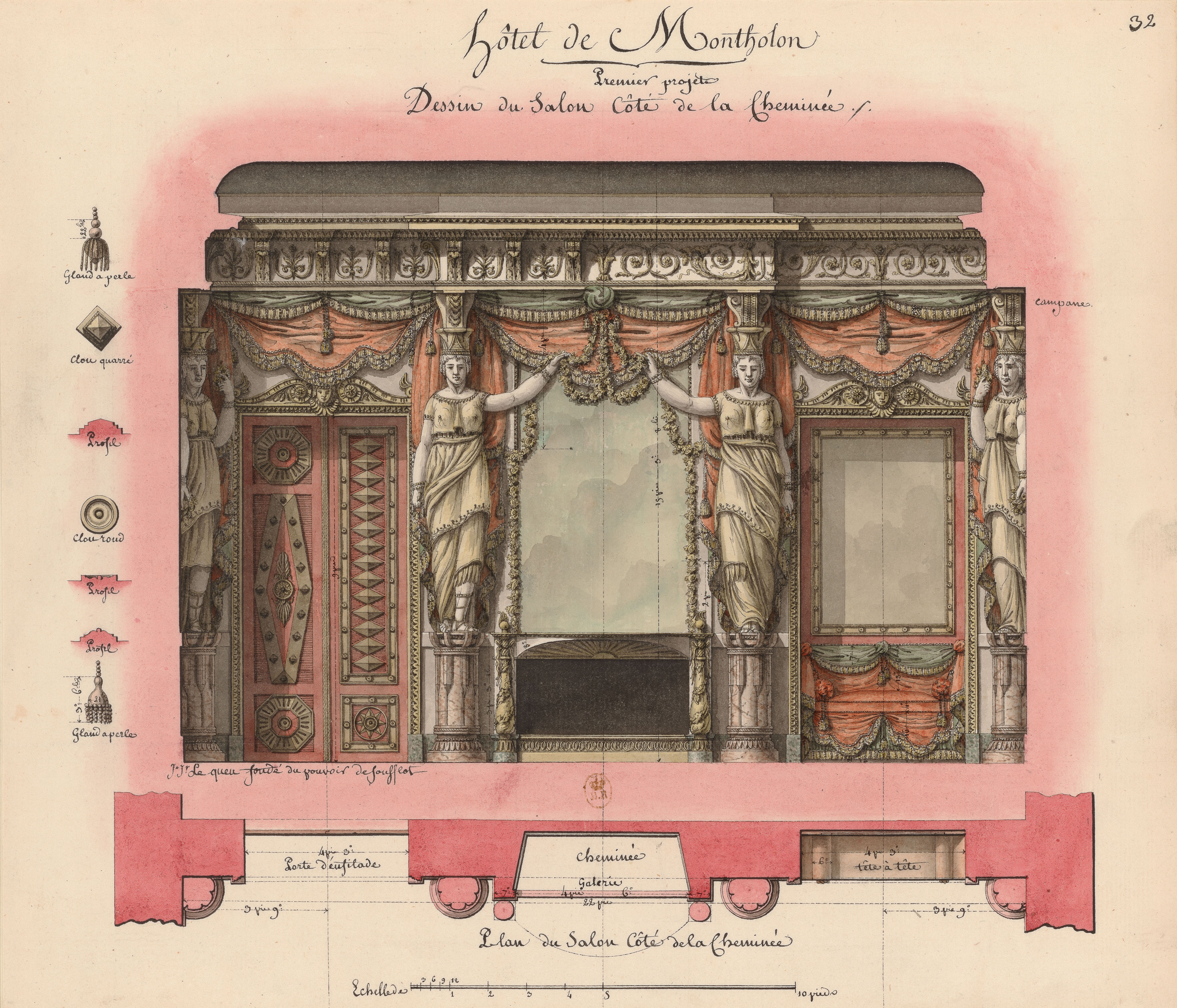 Illustration tirée de l’ouvrage: Laurent Baridon, Jean-Philippe Garric, Martial Guédron (sous la dir.), avec la collaboration scientifique de Corinne Le Bitouzé, Jean-Jacques Lequeu, Bâtisseur de fantasmes, Paris, Bibliothèque nationale de France / Éditions Norma, 2018.