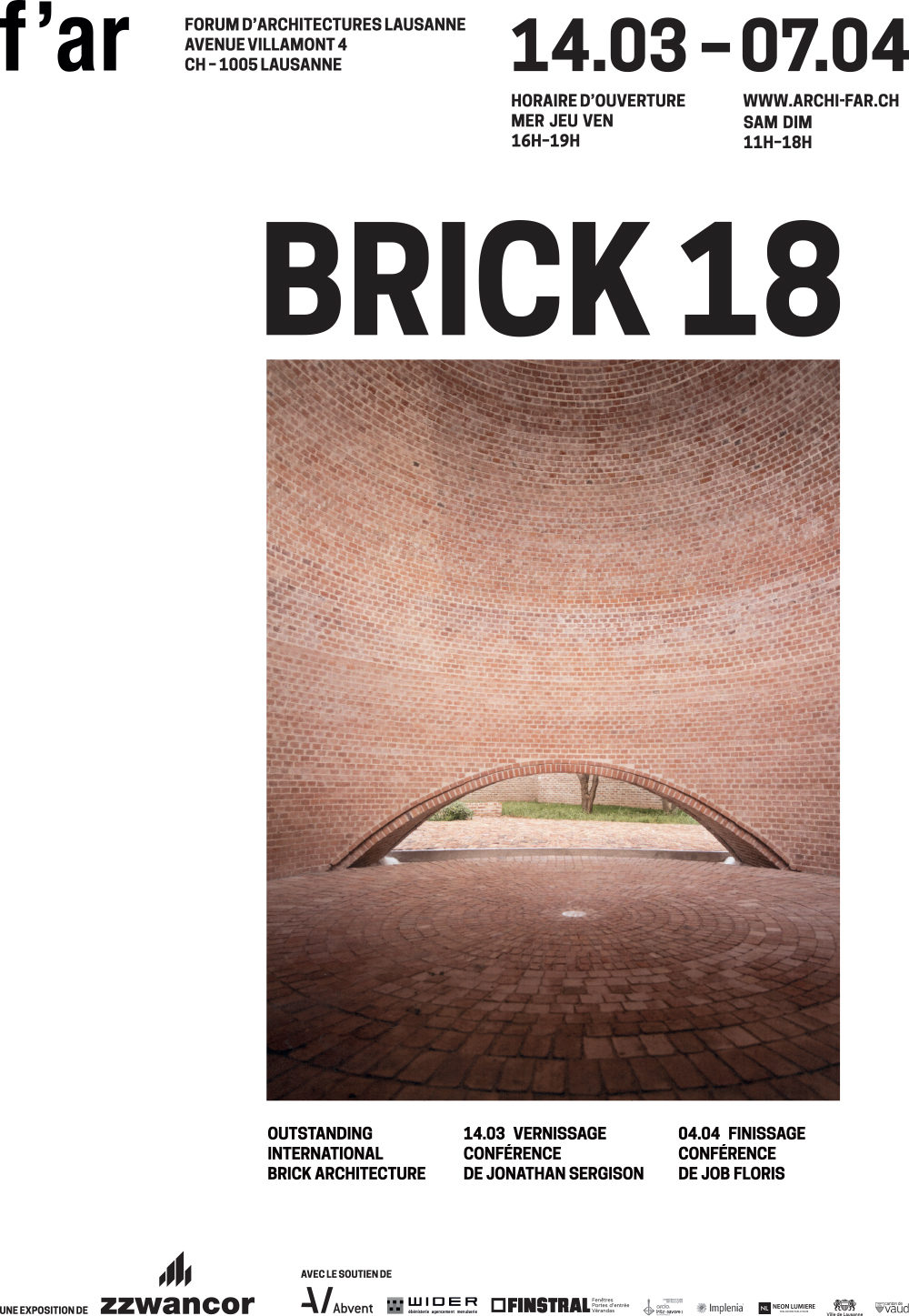 Affiche de l'exposition Brick Award 18