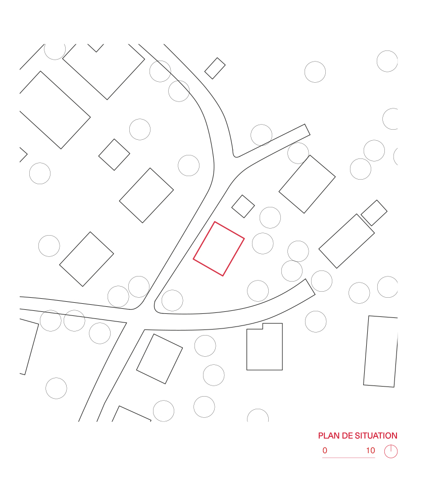 Plan de situation Architecte: Bureau Brisson Architectes Réalisation: 2017-2018 Cube SIA 416: 1300 m3 Coûts CFC 1-5: 1 000 000 CHF TTC
