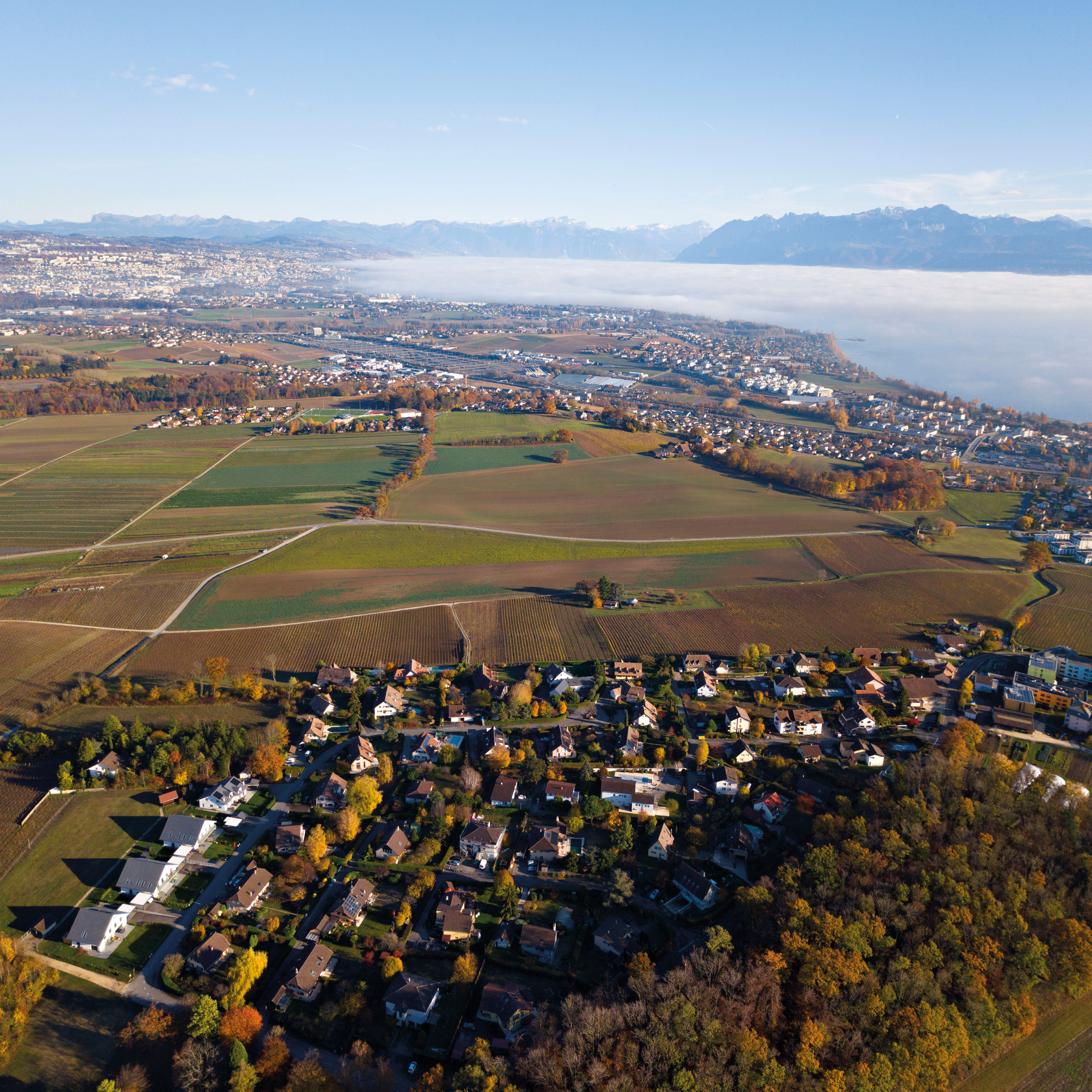 L’aire urbaine de Lausanne vue depuis ses espaces périurbains, automne 2018.