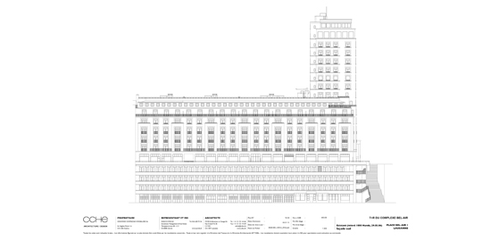 Relevé des façades sud et est (CCHE Architecture et Design SA)
