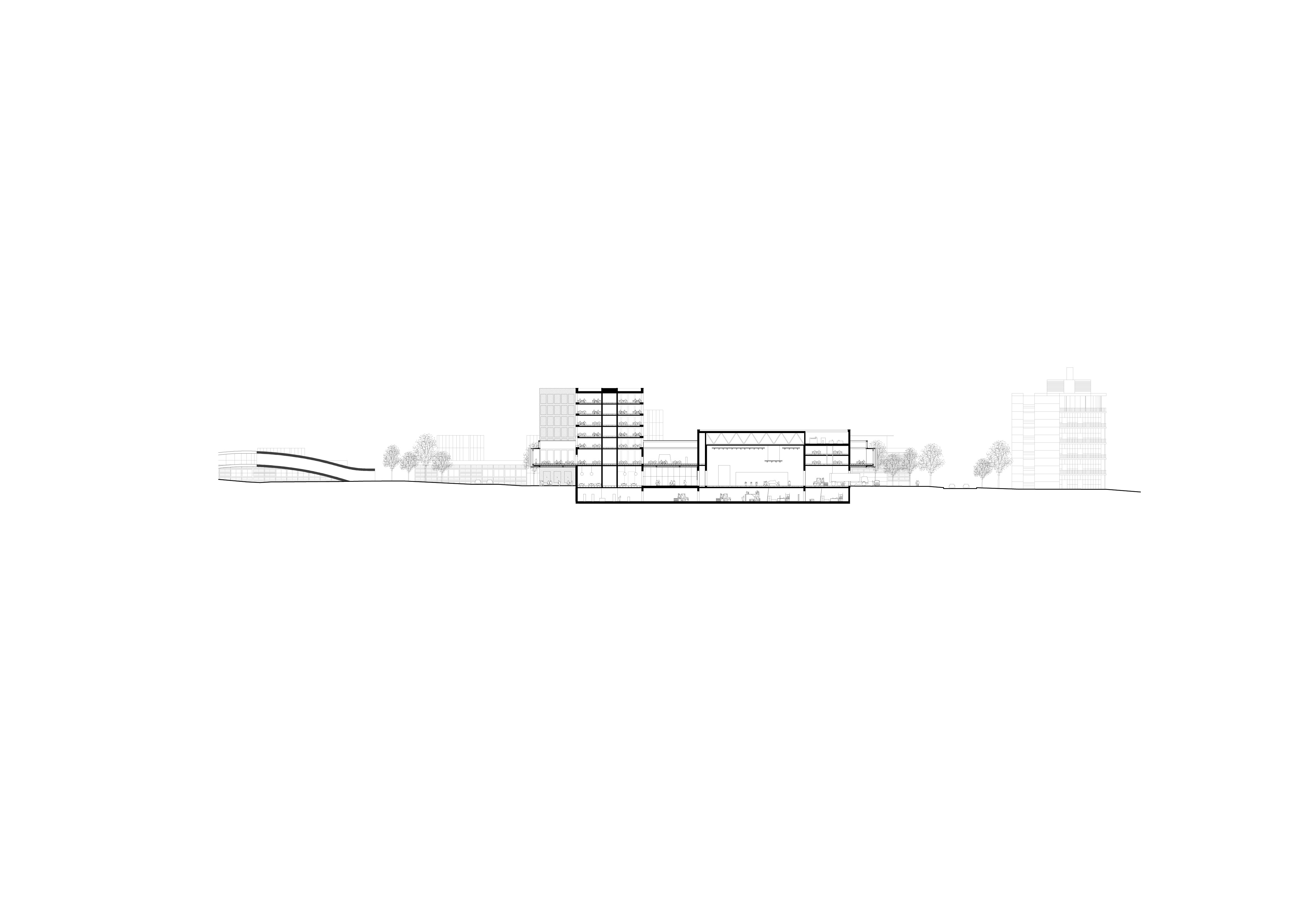 Procédure de mandats d'étude parallèles pour le bâtiment RTS sur le campus EPFL, remportée par l'Office Kersten Geers David Van Severen, Bruxelles et le bureau Bas Smets, Bollinger + Grohmann