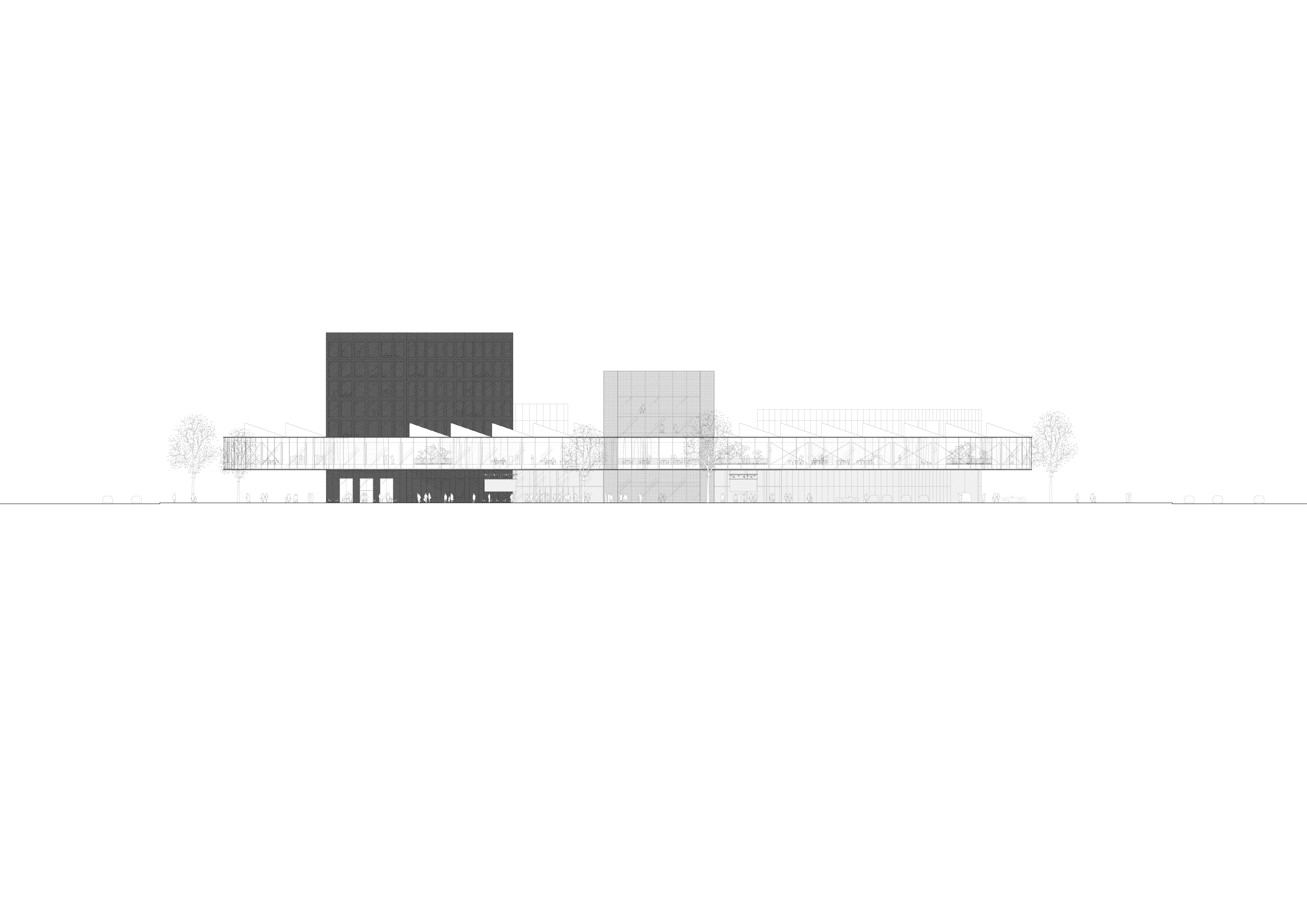 Procédure de mandats d'étude parallèles pour le bâtiment RTS sur le campus EPFL, remportée par l'Office Kersten Geers David Van Severen, Bruxelles et le bureau Bas Smets, Bollinger + Grohmann