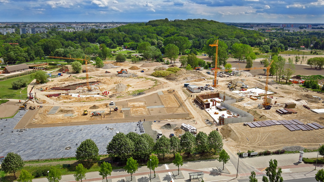 Baustelle am künftigen IGA-Haupteingang «Gärten der Welt» am Blumberger Damm