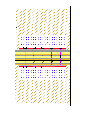 Schema einer Wand-Decke-Verbindung mit Vollgewindeschrauben und gelochten Stahlprofilen. (Schema: Borlini &amp; Zanini SA)