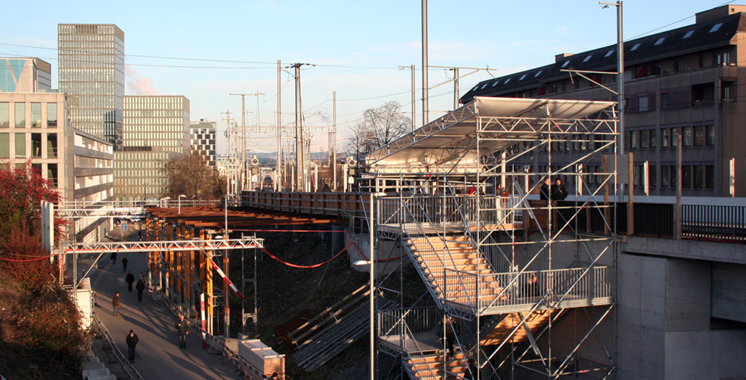 Hilfsbrücken am Bahnhof Oerlikon