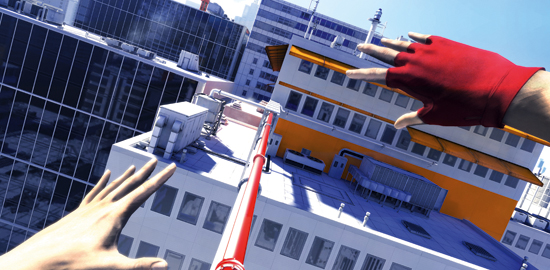 Die Dächer der namenlosen Metropole in «Mirror s Edge» ergeben ein Labyrinth ohne Wände. Die im Kopf der Spielfigur Faith sitzende Kamera zeigt die Umwelt in der First-Person-Perspektive, auch Ego-Shooter-Perspektive genannt. (Foto: DICE/Electronic Arts)