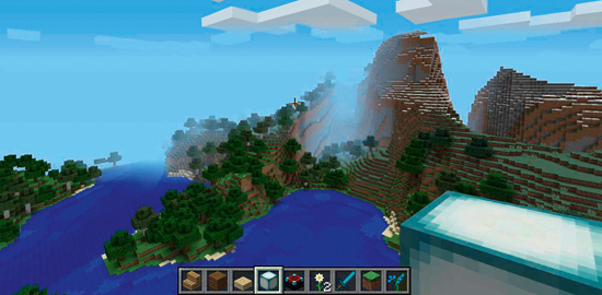 «Minecraft»: Innerhalb einer Tour in eine Richtung stösst der Spieler nach 60 Millionen Blocks oder rund 35 Stunden Realspielzeit an die Systemgrenze.