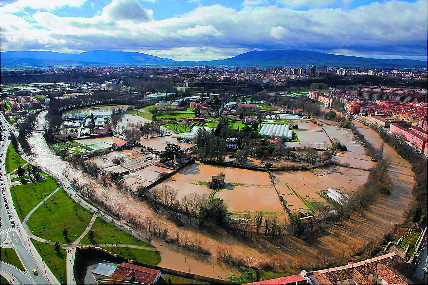 Vista aerea del meandro