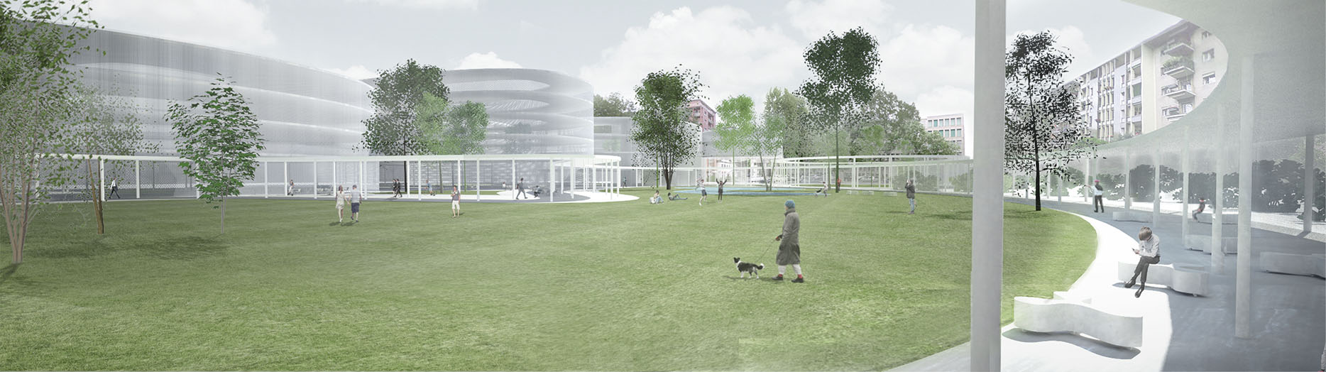 Progetto SANAA nuovo campus per l'Università Bocconi di Milano (Visualizzazione: SANAA)