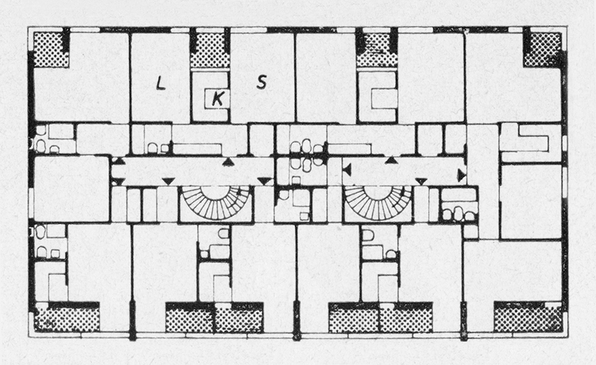 Pianta Casa Spazio, Locarno, 1954-56 (Pianta: AAT)