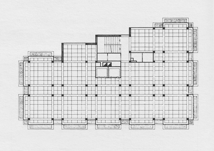 Pianta Weisscredit, Chiasso, 1965-67 (Pianta: AAT)
