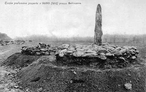 Necropoli preistorica dell'età del Bronzo, Gudo. (Foto: Ufficio dei beni culturali, Bellinzona)