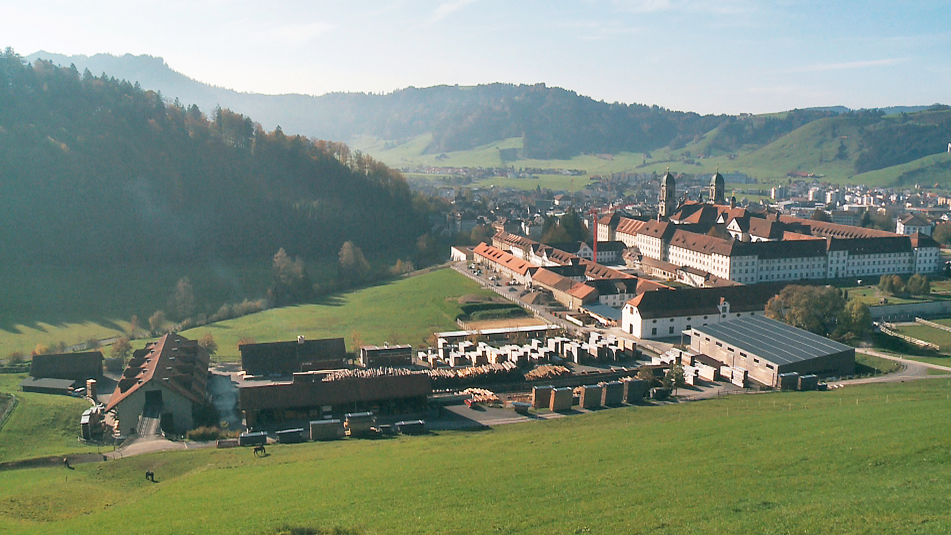 Kloster Einsiedeln mit Holzhof