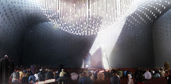 Moschee in Tirana (2011, projektiert). Architektur: BIG, Kopenhagen