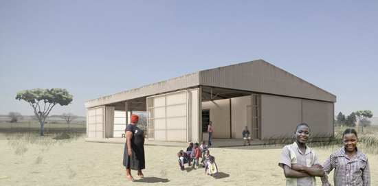 Aussenansicht des neuen Kindergartens