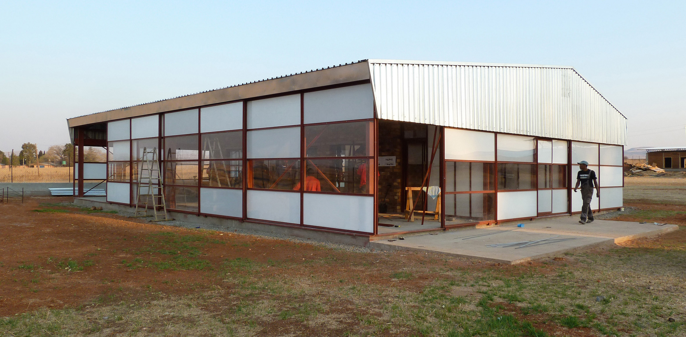 August 2012: Der fertig gestellte Kindergarten, Ansicht von Nordwesten