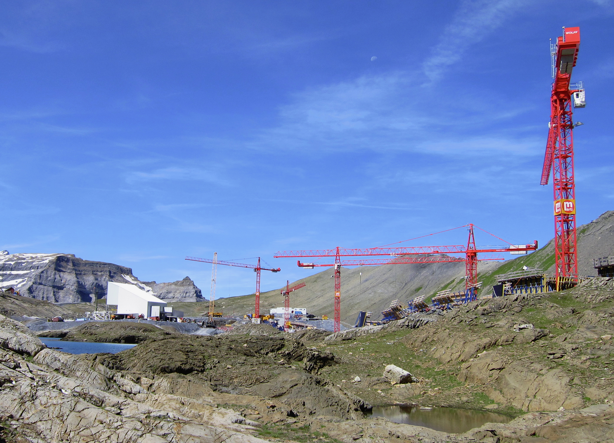 Die Grossbaustelle auf der Muttenalp bei Linthal GL