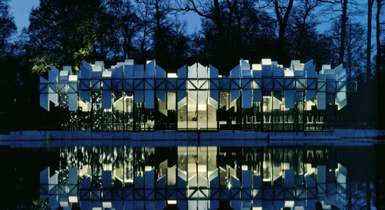 Seerestaurant für die Bundesgartenschau 1967 im Schlosspark Karlsruhe, Planungsgemeinschaft Goepfert-Hölzinger (1964-67)