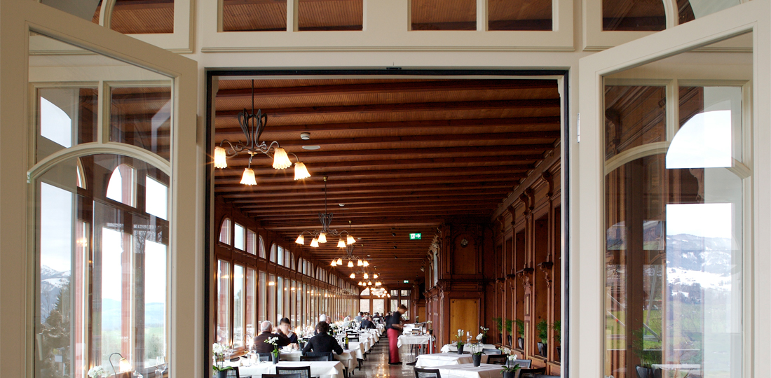 Speisesaal im Jugendstil-Hotel Paxmontana, Flüeli-Ranft OW (Foto: OTS.Bild/GastroSuisse)