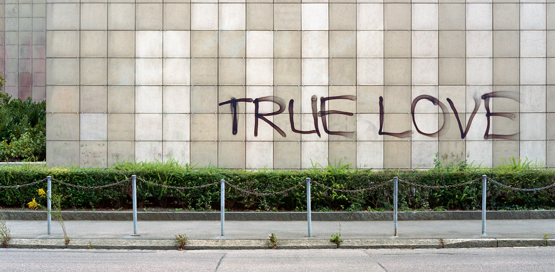 «True Love» im Grossstadtdschungel gestalteter Lebensraum in der Karl-Bürkli-Strasse in Zürich. Cover des Dossiers «Umsicht-Regards-Sguardi»