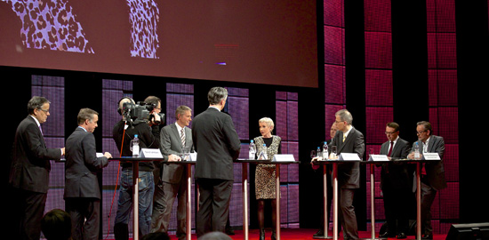 Podiumsdiskussion an der Swissbau 2014 zum Nachwuchsmangel im Baugewerbe (Bild: MCH Messe Schweiz (Basel) AG)