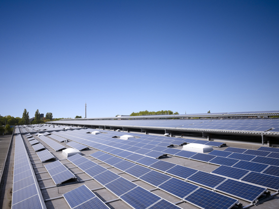PV-Anlage auf einem Gewerbebetrieb