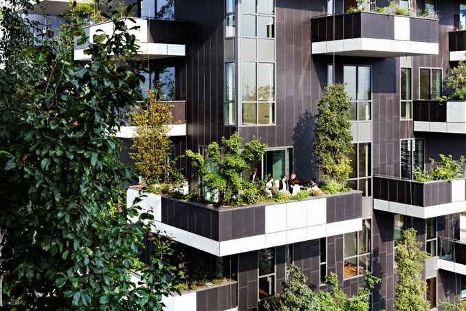 Siegerprojekt: Bosco Verticale, Mailand. Architekten: Boeri Studio. (Foto: Kirsten Bucher)