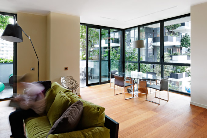 Siegerprojekt: Bosco Verticale, Mailand. Architekten: Boeri Studio. (Foto: Kirsten Bucher)