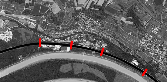 Der IBA Ideenwettbewerb sucht Vorschläge für die Gestaltung der Unterführungen, die Bad Bellingen unter der Autobahn vom Rhein trennen. (Foto: IBA Basel)