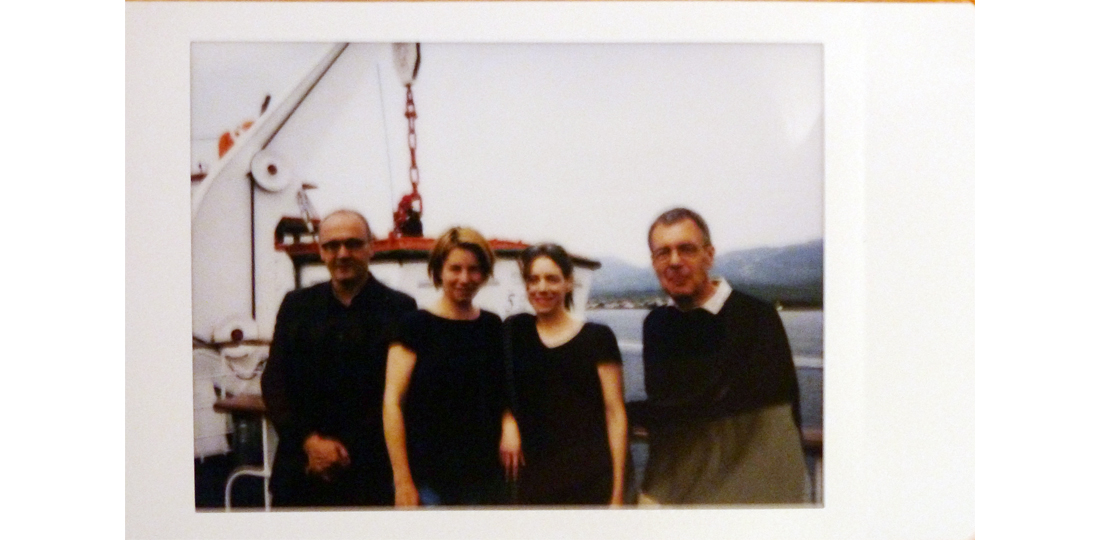 Architekturschiff-Organisator Marc Meyr von der ZHAW und die Referenten Daniela Spiegel, Judith Hopfengärtner und Carlo Moos.