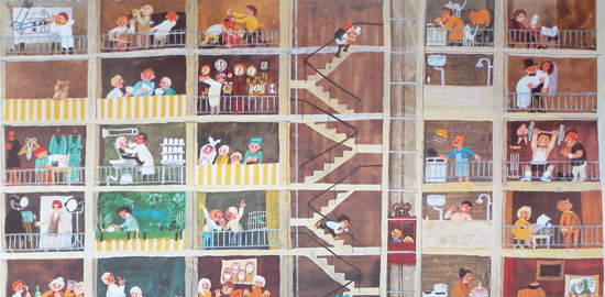 (Foto: Redaktion; aus: Ali Mitgutsch, Das Riesenbilderbuch, Ravensburger Buchverlag 1980.)