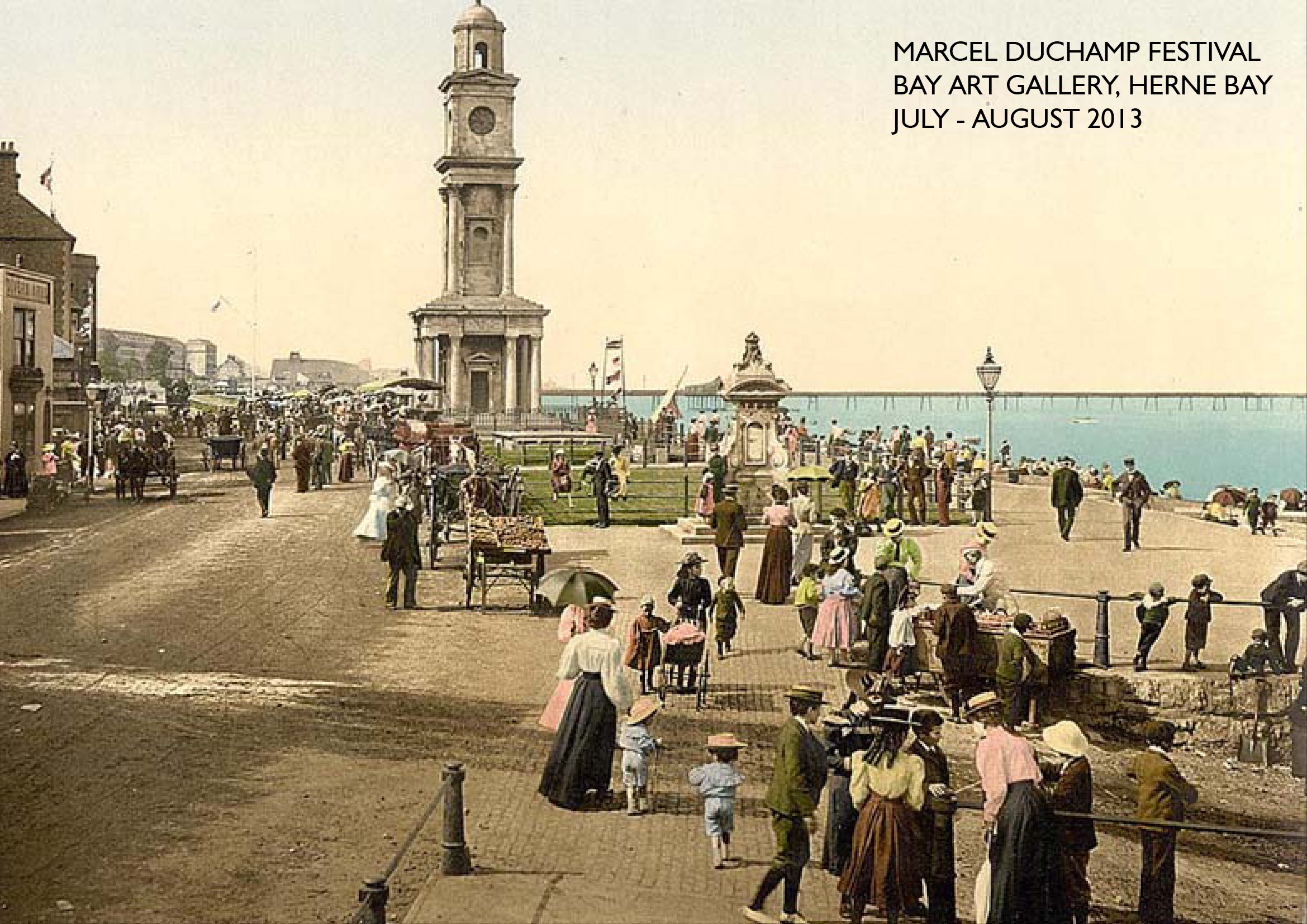 Einladung zum Festival mit historischer Ansicht von Herne Bay.