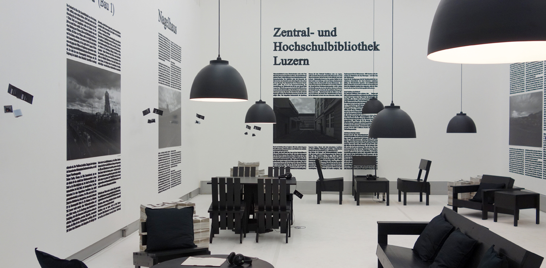Texte über das Bauen, inszeniert im Schweizerischen Architekturmuseum
