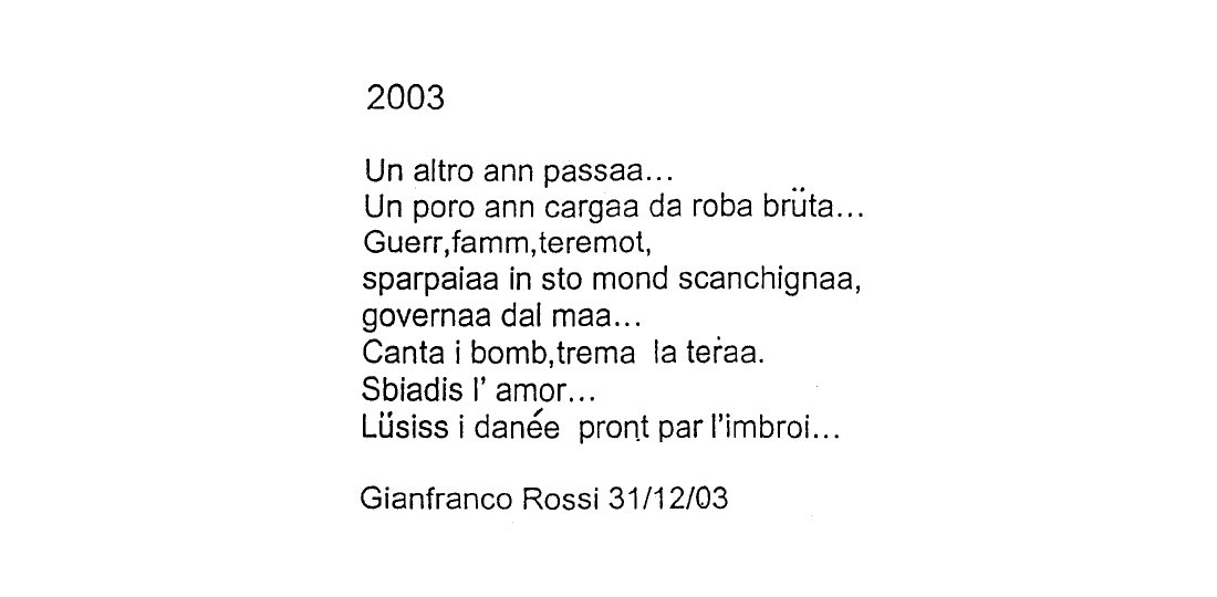 Poesia di Gianfranco Rossi